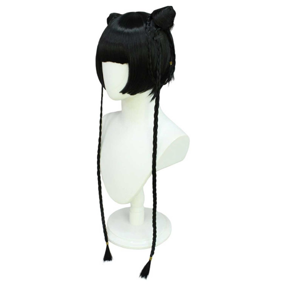 Black Butler Ran Mao Wig Heat Resistant Synthetic Hair Accessories Cosplay Costume Halloween Carnival