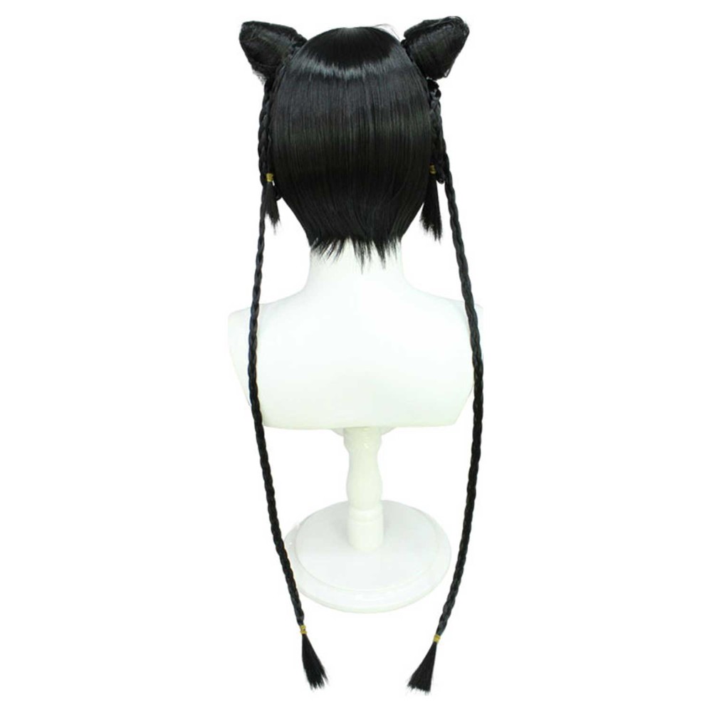 Black Butler Ran Mao Wig Heat Resistant Synthetic Hair Accessories Cosplay Costume Halloween Carnival