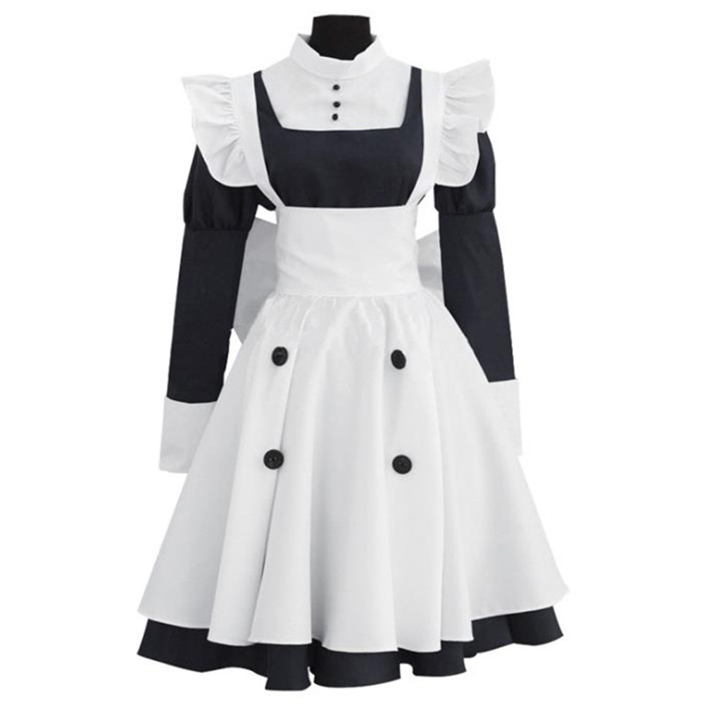 Black Butler Mey Rin Maid Dress Suit Cosplay Costume Halloween Carnival Outfit