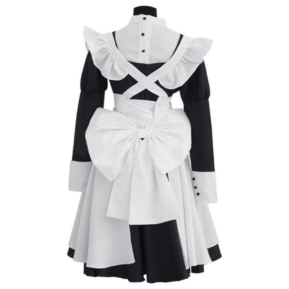 Black Butler Mey Rin Maid Dress Suit Cosplay Costume Halloween Carnival Outfit