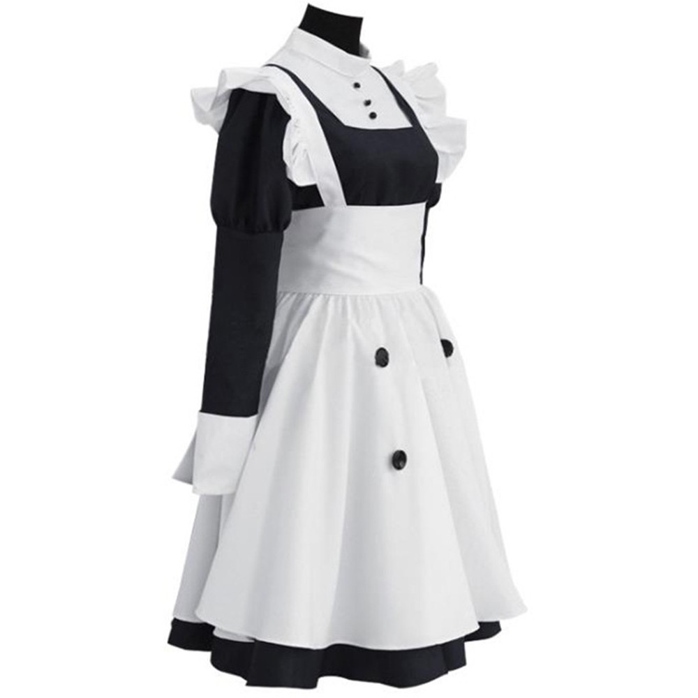 Black Butler Mey Rin Maid Dress Suit Cosplay Costume Halloween Carnival Outfit