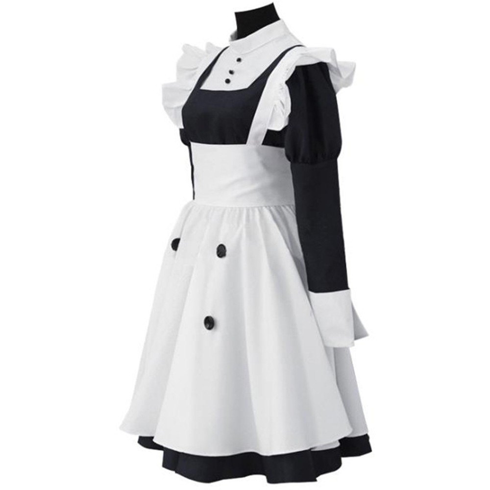 Black Butler Mey Rin Maid Dress Suit Cosplay Costume Halloween Carnival Outfit