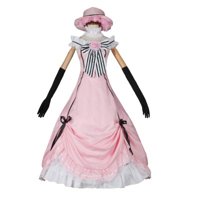 Black Butler Ciel Phantomhive Smile Robin Dress Femboy Clothing Suit Cosplay Costume Halloween Carnival Outfit