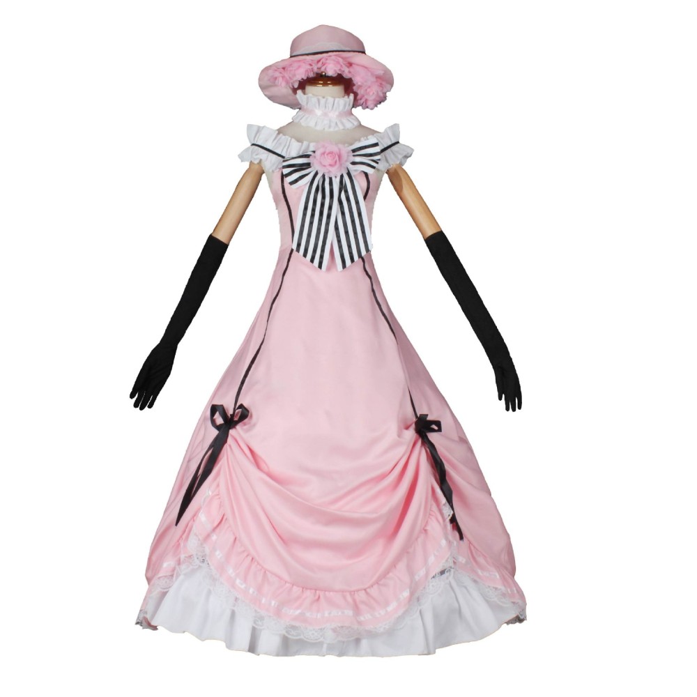 Black Butler Ciel Phantomhive Smile Robin Dress Femboy Clothing Suit Cosplay Costume Halloween Carnival Outfit