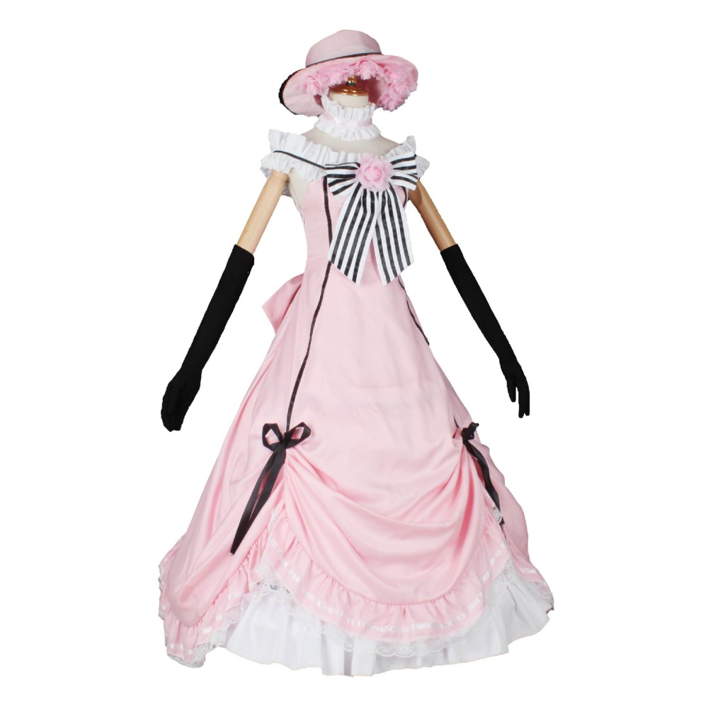 Black Butler Ciel Phantomhive Smile Robin Dress Femboy Clothing Suit Cosplay Costume Halloween Carnival Outfit
