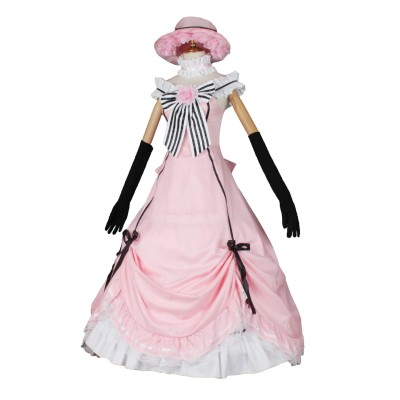 Black Butler Ciel Phantomhive Smile Robin Dress Femboy Clothing Suit Cosplay Costume Halloween Carnival Outfit