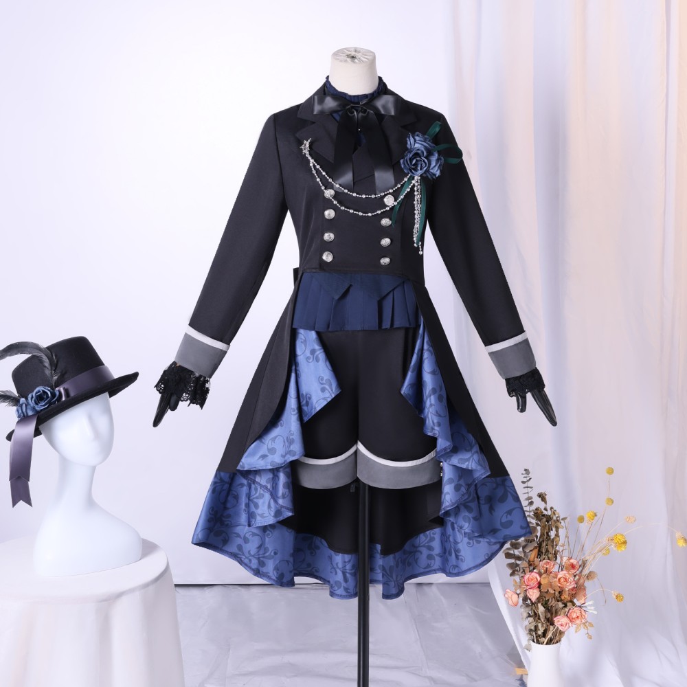 Black Butler Ciel Phantomhive Black Cosplay Costume Halloween Carnival Outfit
