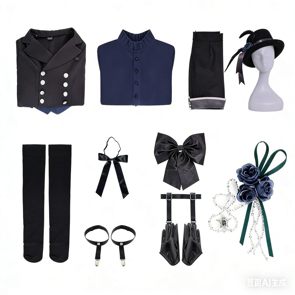 Black Butler Ciel Phantomhive Black Cosplay Costume Halloween Carnival Outfit