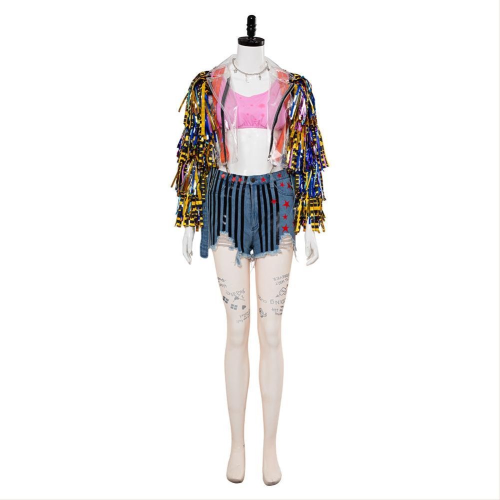 Birds of Prey (And the Fantabulous Emancipation of One Harley Quinn) Cheerleader Cosplay Costume Halloween Carnival Outfit