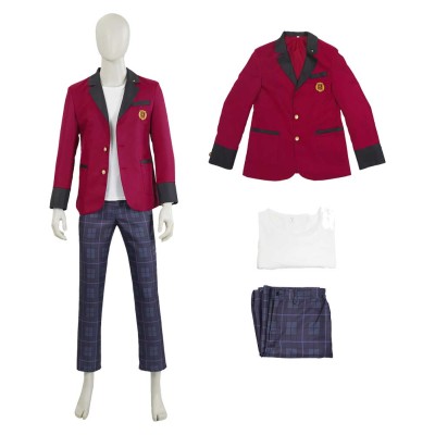 Bet (2025) Men Red School Uniform Cosplay Costume Halloween Carnival Outfit