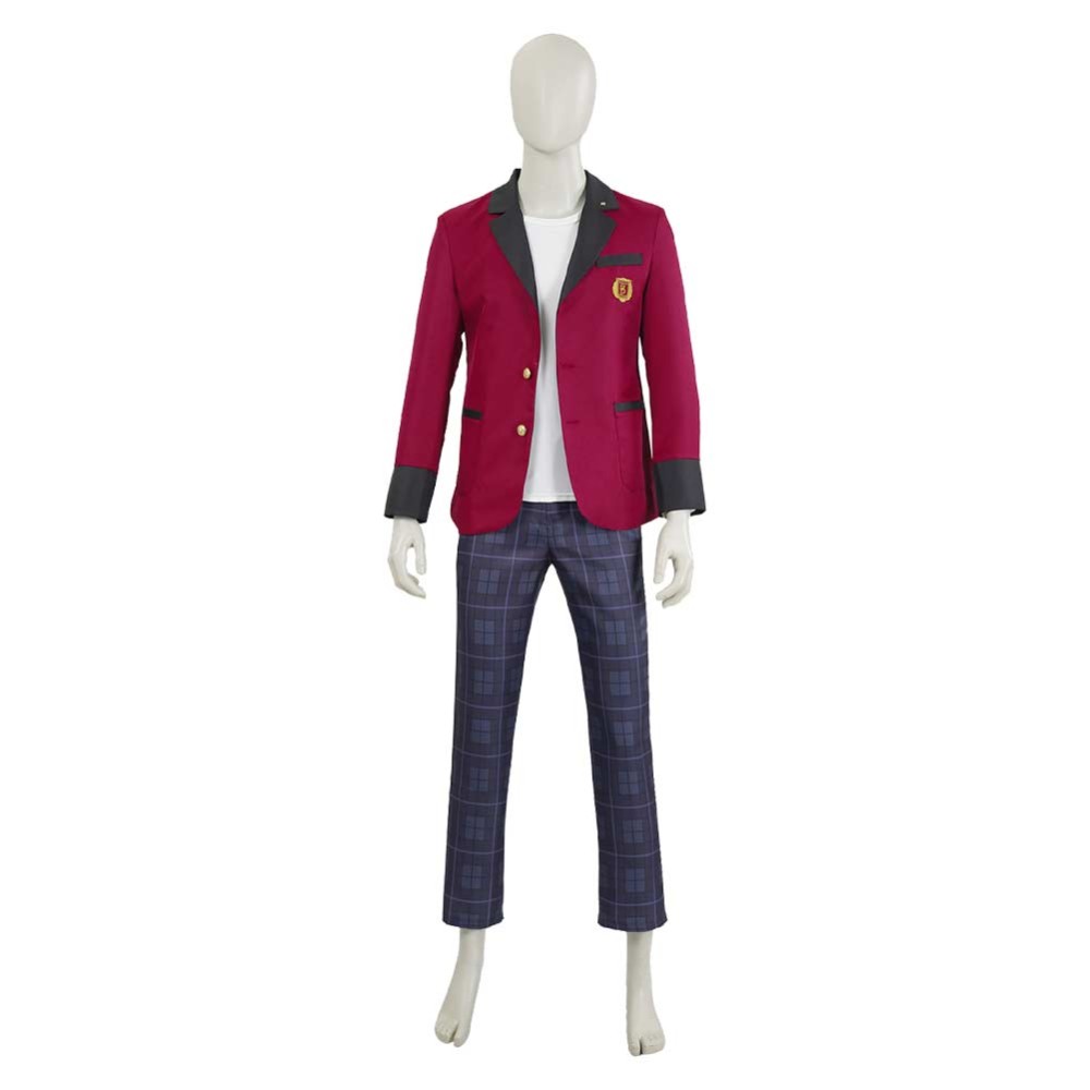 Bet (2025) Men Red School Uniform Cosplay Costume Halloween Carnival Outfit