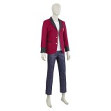 Bet (2025) Men Red School Uniform Cosplay Costume Halloween Carnival Outfit