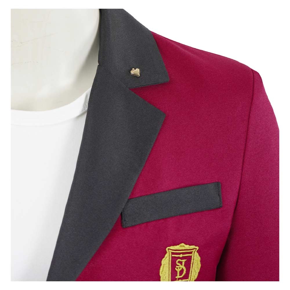 Bet (2025) Men Red School Uniform Cosplay Costume Halloween Carnival Outfit