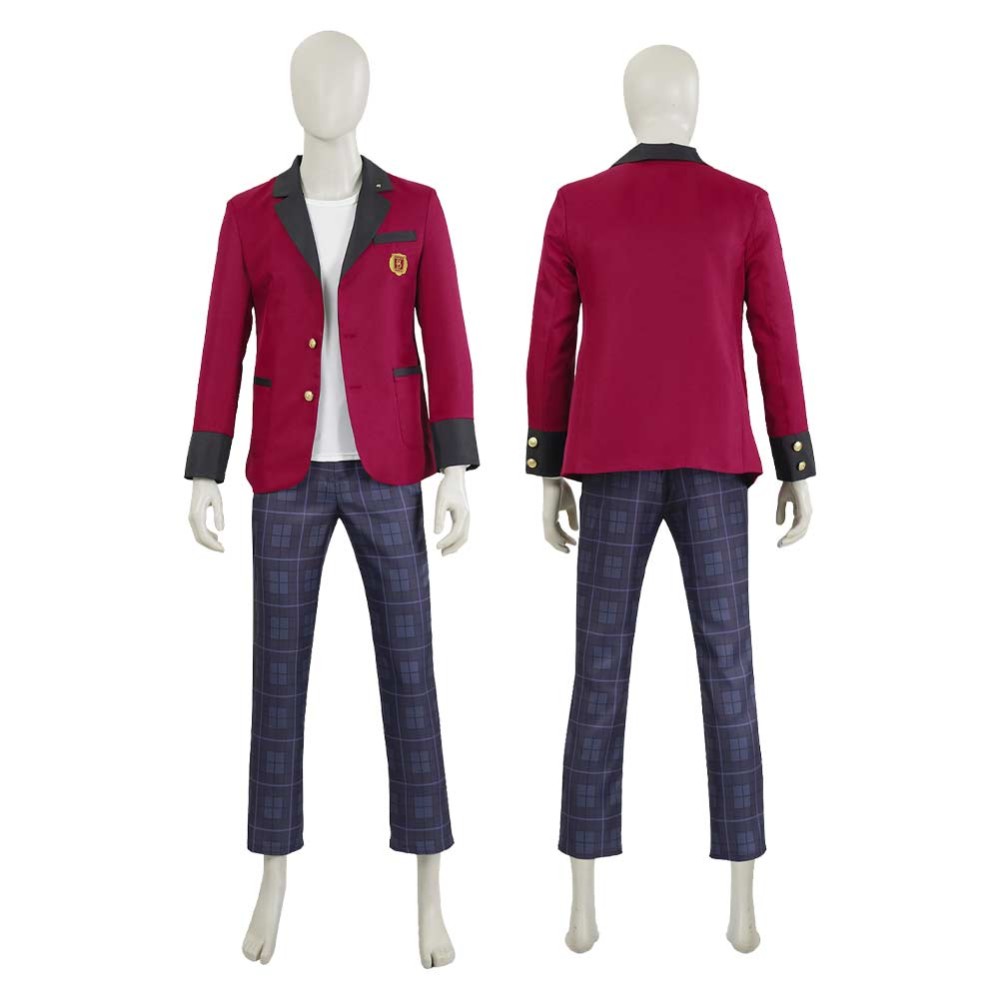 Bet (2025) Men Red School Uniform Cosplay Costume Halloween Carnival Outfit