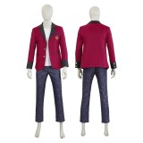 Bet (2025) Men Red School Uniform Cosplay Costume Halloween Carnival Outfit