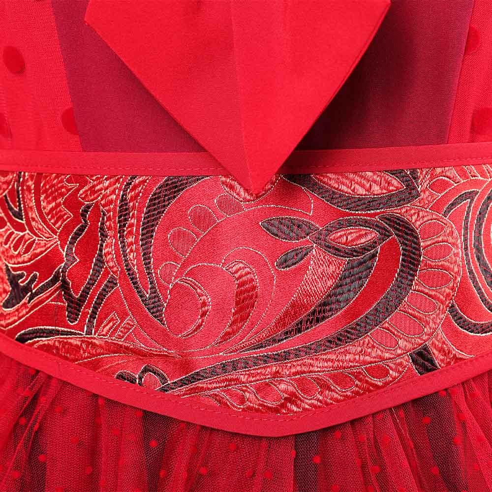 Beetlejuice the Musical Lydia Deetz Red Wedding Dress Party Cosplay Costume Halloween Carnival