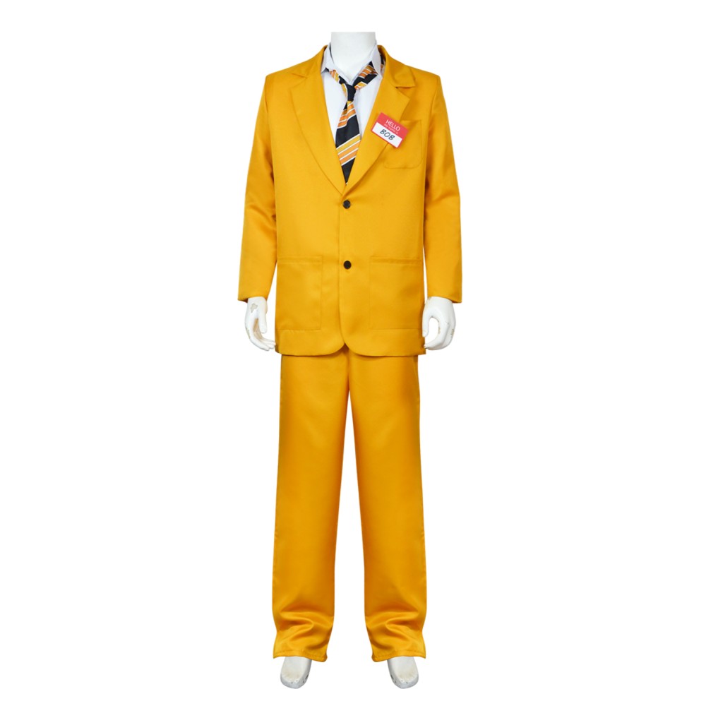 Beetlejuice Shrunken Head Bob Shrinker Yellow Suit Suit Cosplay Costume Halloween Carnival Outfit
