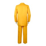 Beetlejuice Shrunken Head Bob Shrinker Yellow Suit Suit Cosplay Costume Halloween Carnival Outfit