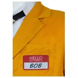 Beetlejuice Shrunken Head Bob Shrinker Yellow Suit Suit Cosplay Costume Halloween Carnival Outfit