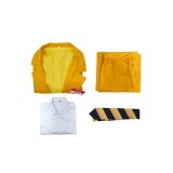 Beetlejuice Shrunken Head Bob Shrinker Yellow Suit Suit Cosplay Costume Halloween Carnival Outfit