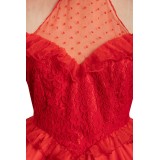 Beetlejuice Re-create Lydia Red Wedding Dress Suit Cosplay Costume Halloween Carnival Outfit