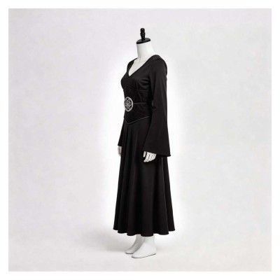 Beetlejuice Lydia Women Black Dress Cosplay Costume Halloween Carnival Outfit