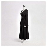 Beetlejuice Lydia Women Black Dress Cosplay Costume Halloween Carnival Outfit
