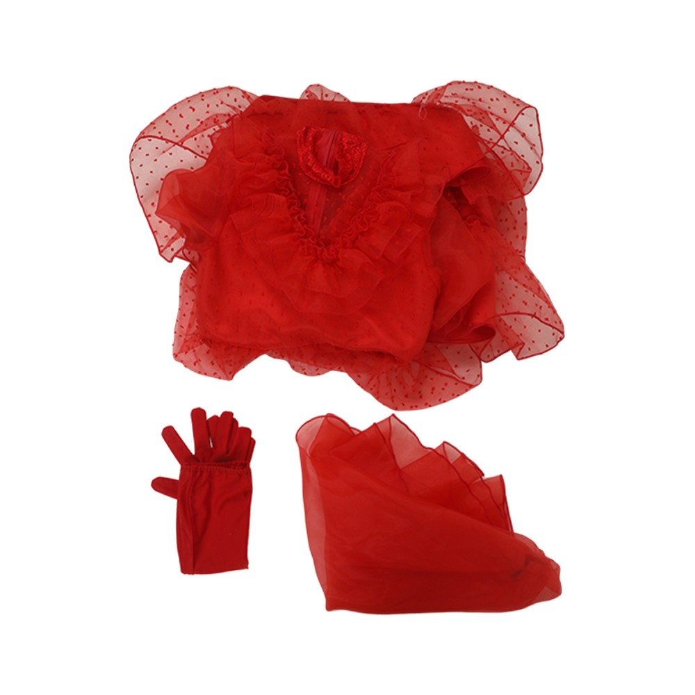 Beetlejuice Lydia Deetz Kids Girls Red Bride Wedding Dress Suit Cosplay Costume Halloween Carnival Outfit