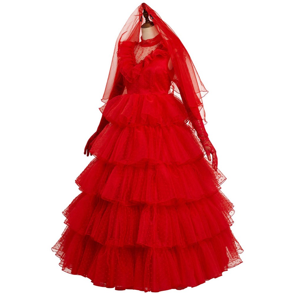Beetlejuice Lydia Dress Christmas Cosplay Costume Halloween Carnival Outfit
