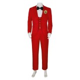 Beetlejuice Betelgeuse Red Suit Cosplay Costume Halloween Carnival Outfit