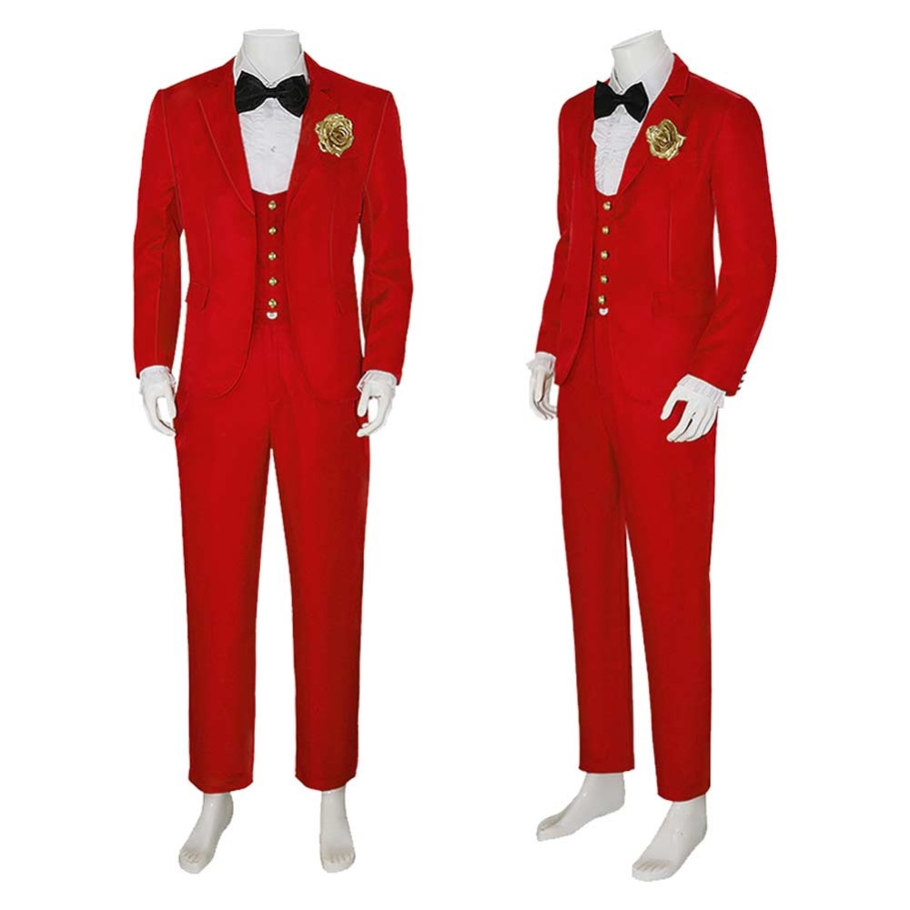 Beetlejuice Betelgeuse Red Suit Cosplay Costume Halloween Carnival Outfit
