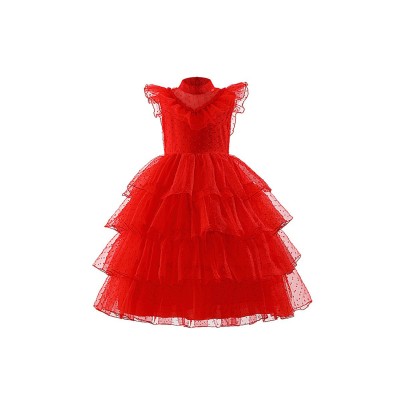 Beetlejuice Beetlejuice Lydia Deetz Girls Mesh Wedding Dress Suit Cosplay Costume Halloween Carnival Outfit