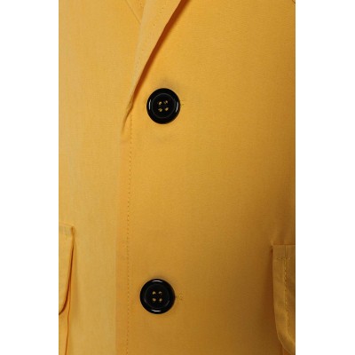 Beetlejuice Beetlejuice Bob-Shrinker Shrunken Head Yellow Suit Suit Cosplay Costume Halloween Carnival Outfit