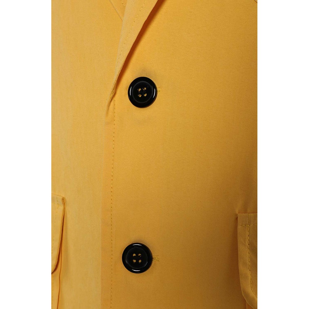 Beetlejuice Beetlejuice Bob-Shrinker Shrunken Head Yellow Suit Suit Cosplay Costume Halloween Carnival Outfit