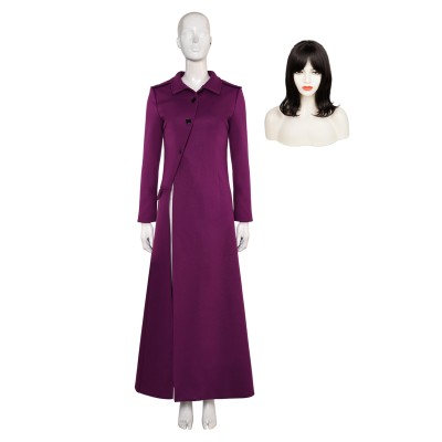 Beetlejuice Beetlejuice Astrid Deetz Purple Women Coat Suit Cosplay Costume Halloween Carnival Outfit