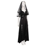 Beetlejuice Beetlejuice Astrid Deetz Black Wedding Dress Set Suit Cosplay Costume Halloween Carnival Outfit