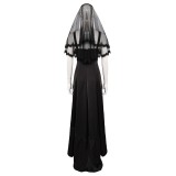 Beetlejuice Beetlejuice Astrid Deetz Black Wedding Dress Set Suit Cosplay Costume Halloween Carnival Outfit