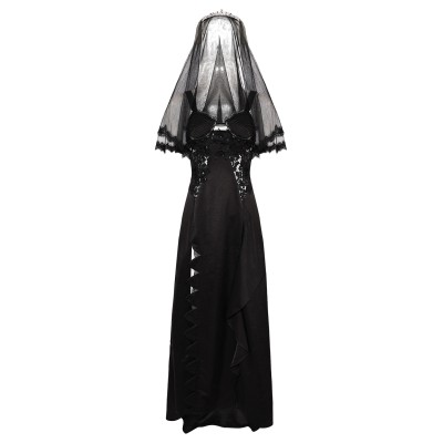 Beetlejuice Beetlejuice Astrid Deetz Black Wedding Dress Set Suit Cosplay Costume Halloween Carnival Outfit