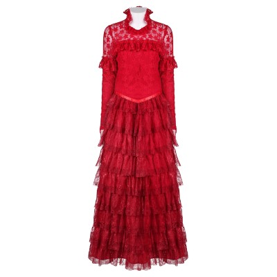 Beetlejuice Beetlejuice (2024) Lydia Deetz Lace Dress Suit Cosplay Costume Halloween Carnival Outfit