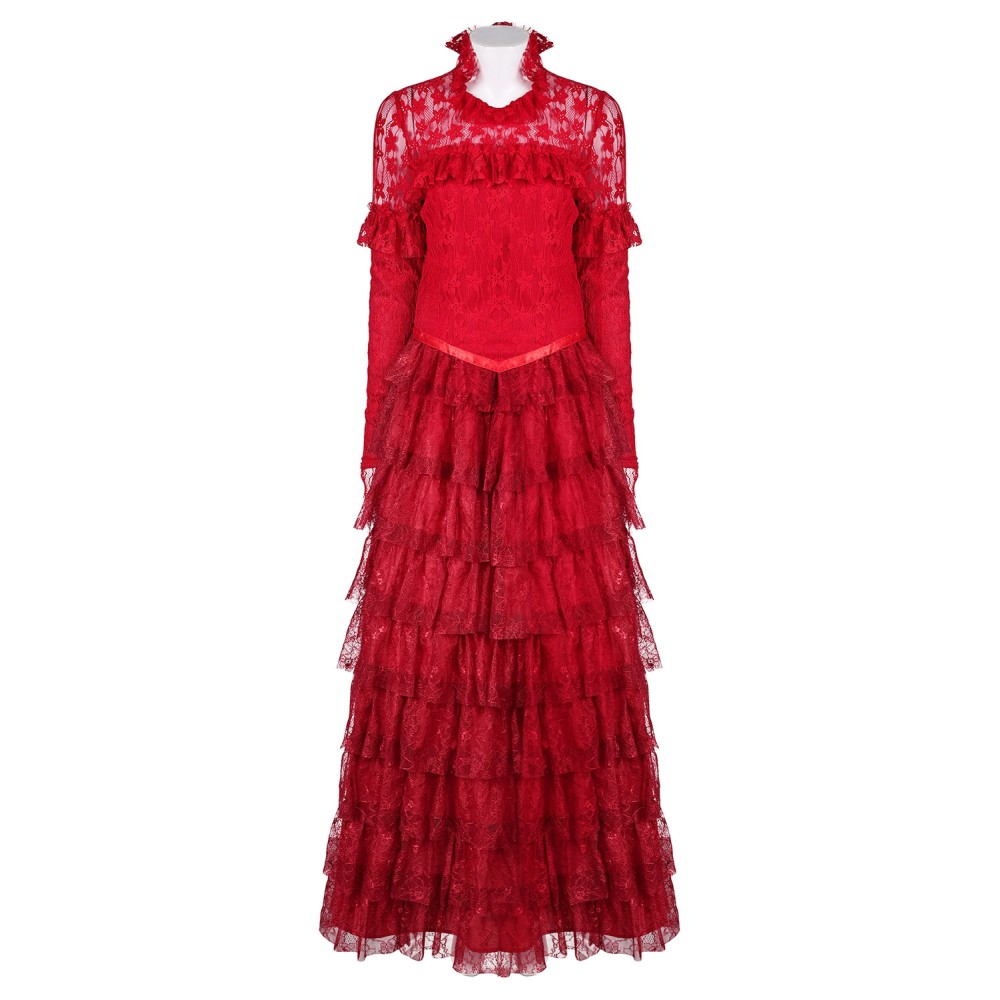 Beetlejuice Beetlejuice (2024) Lydia Deetz Lace Dress Suit Cosplay Costume Halloween Carnival Outfit