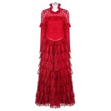 Beetlejuice Beetlejuice (2024) Lydia Deetz Lace Dress Suit Cosplay Costume Halloween Carnival Outfit