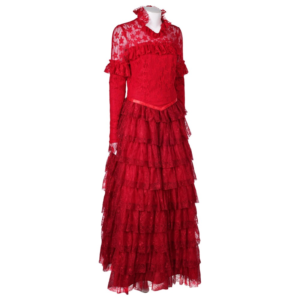 Beetlejuice Beetlejuice (2024) Lydia Deetz Lace Dress Suit Cosplay Costume Halloween Carnival Outfit