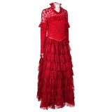 Beetlejuice Beetlejuice (2024) Lydia Deetz Lace Dress Suit Cosplay Costume Halloween Carnival Outfit