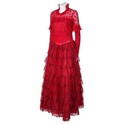 Beetlejuice Beetlejuice (2024) Lydia Deetz Lace Dress Suit Cosplay Costume Halloween Carnival Outfit