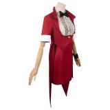 Beetlejuice 2024 Women Red HORROR Suit Suit Cosplay Costume Halloween Carnival Outfit