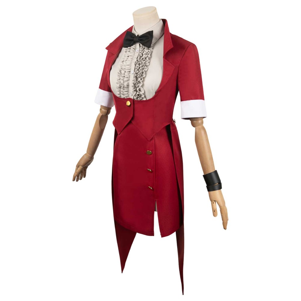 Beetlejuice 2024 Women Red HORROR Suit Suit Cosplay Costume Halloween Carnival Outfit