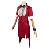 Beetlejuice 2024 Women Red HORROR Suit Suit Cosplay Costume Halloween Carnival Outfit