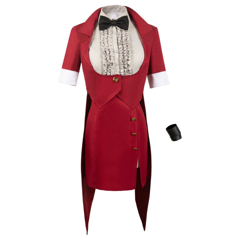Beetlejuice 2024 Women Red HORROR Suit Suit Cosplay Costume Halloween Carnival Outfit
