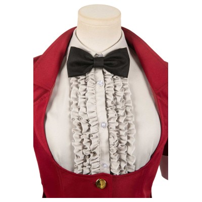 Beetlejuice 2024 Women Red HORROR Suit Suit Cosplay Costume Halloween Carnival Outfit
