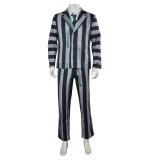 Beetlejuice 2024 Striped Suit Suit Cosplay Costume Halloween Carnival Outfit